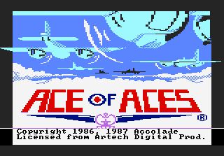 Ace of Aces title screen for Atari 7800